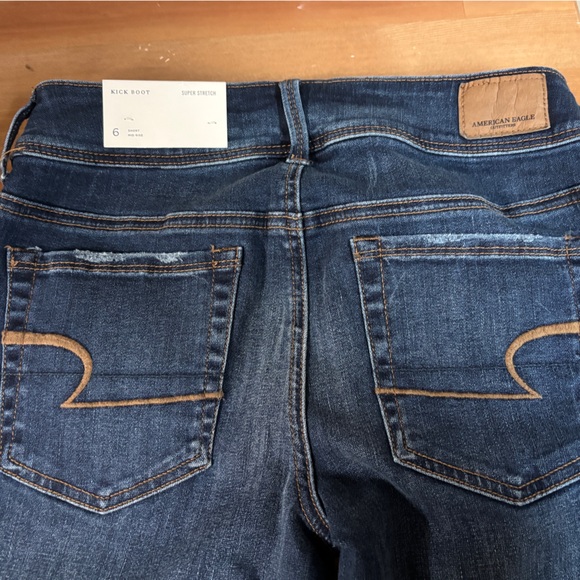 American Eagle Outfitters Dark Blue Flare Jeans - Picture 3 of 4